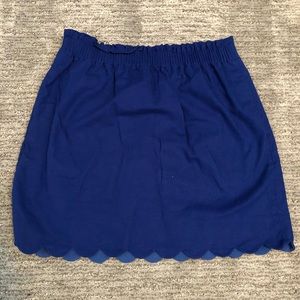 J Crew Linen Scalloped Mini skirt